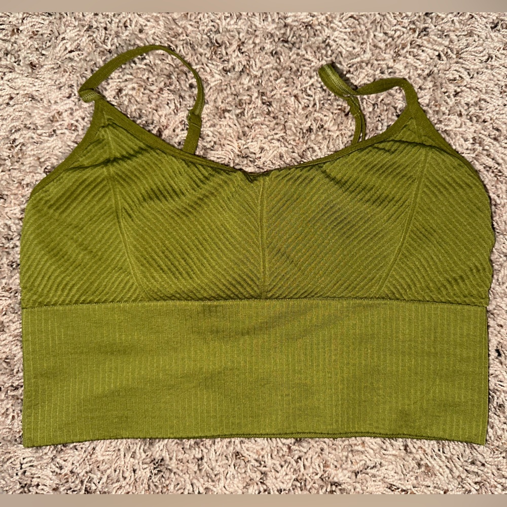 Pink longline sports bra